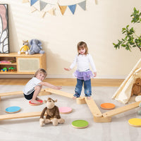 Thumbnail for Ecotoys Step & Balance | Avontuurlijk speelplezier - Montessori evenwichtsbalken en stapstenen voor binnen en buiten!
