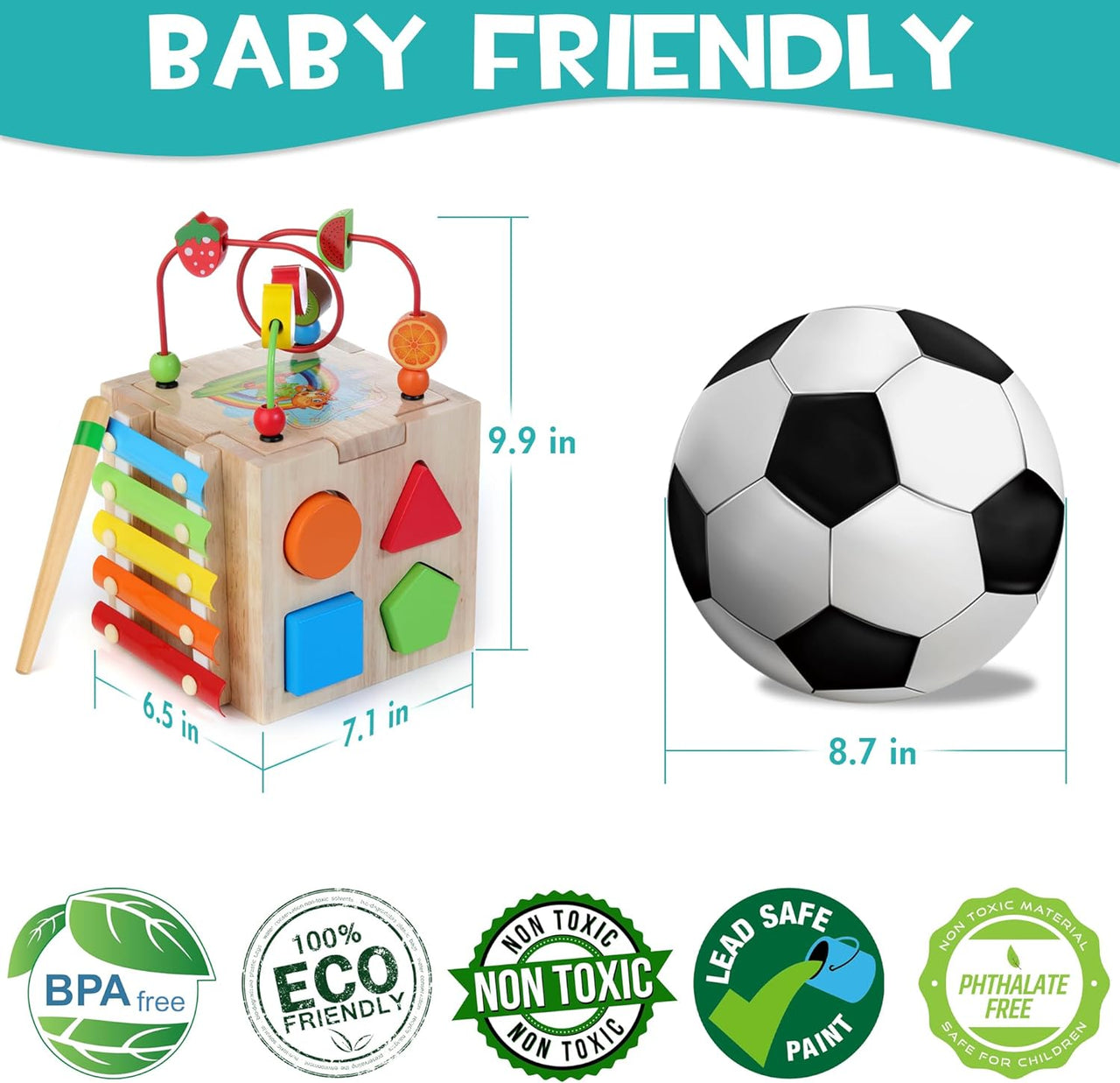 Toystar EcoToys Xylophone Toys | Educational - Cognition Toys for Children - Educatief - Cognitie Speelgoed voor Kinderen ...