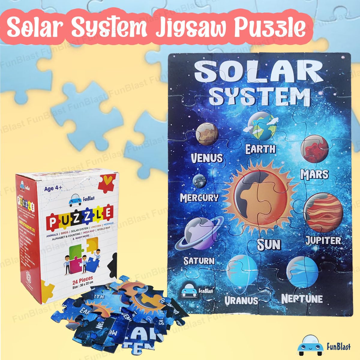 Toystar GalaxyQuest | Discover the universe - Wooden solar system puzzle for children - Ontdek het universum - Houten zonn...