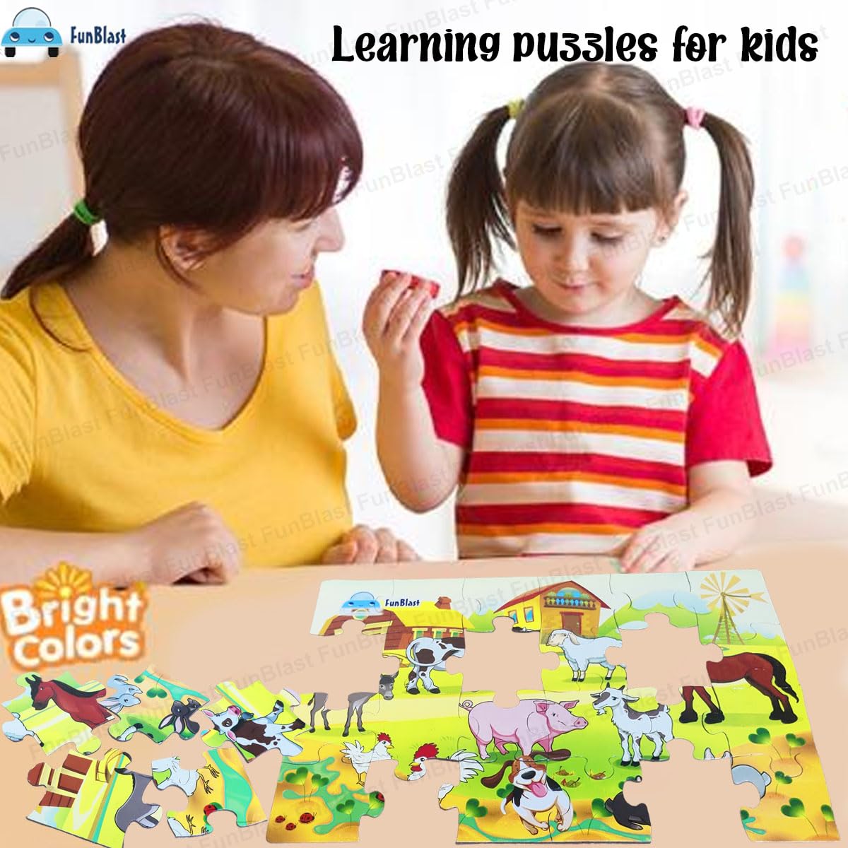 Toystar PuzzleZoo | Educational fun - Wooden animal puzzle for children - Leerzaam speelplezier - Houten dierenpuzzel voor...