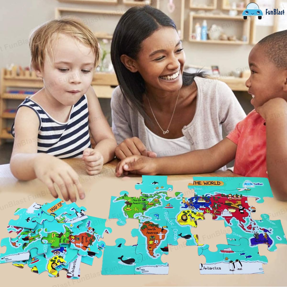 Toystar GeoQuest | Discover the world through play - Educational world map puzzle for children - Bestseller - Ontdek de we...