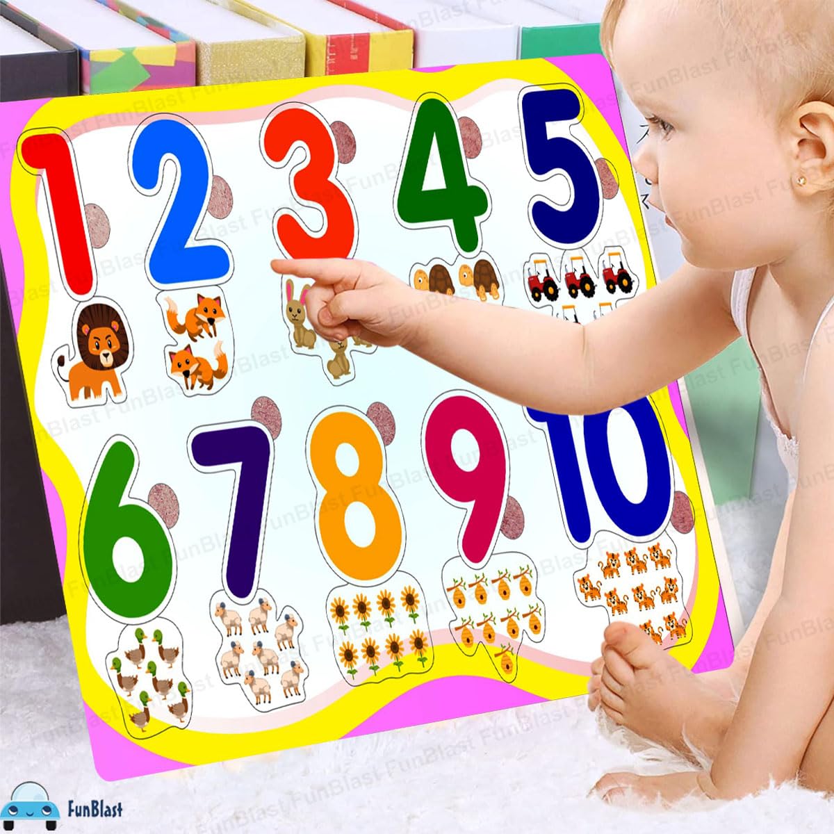 Toystar EduPlay | Learning with fun - Wooden puzzle set for toddlers and preschoolers - Leren met plezier - Houten puzzels...