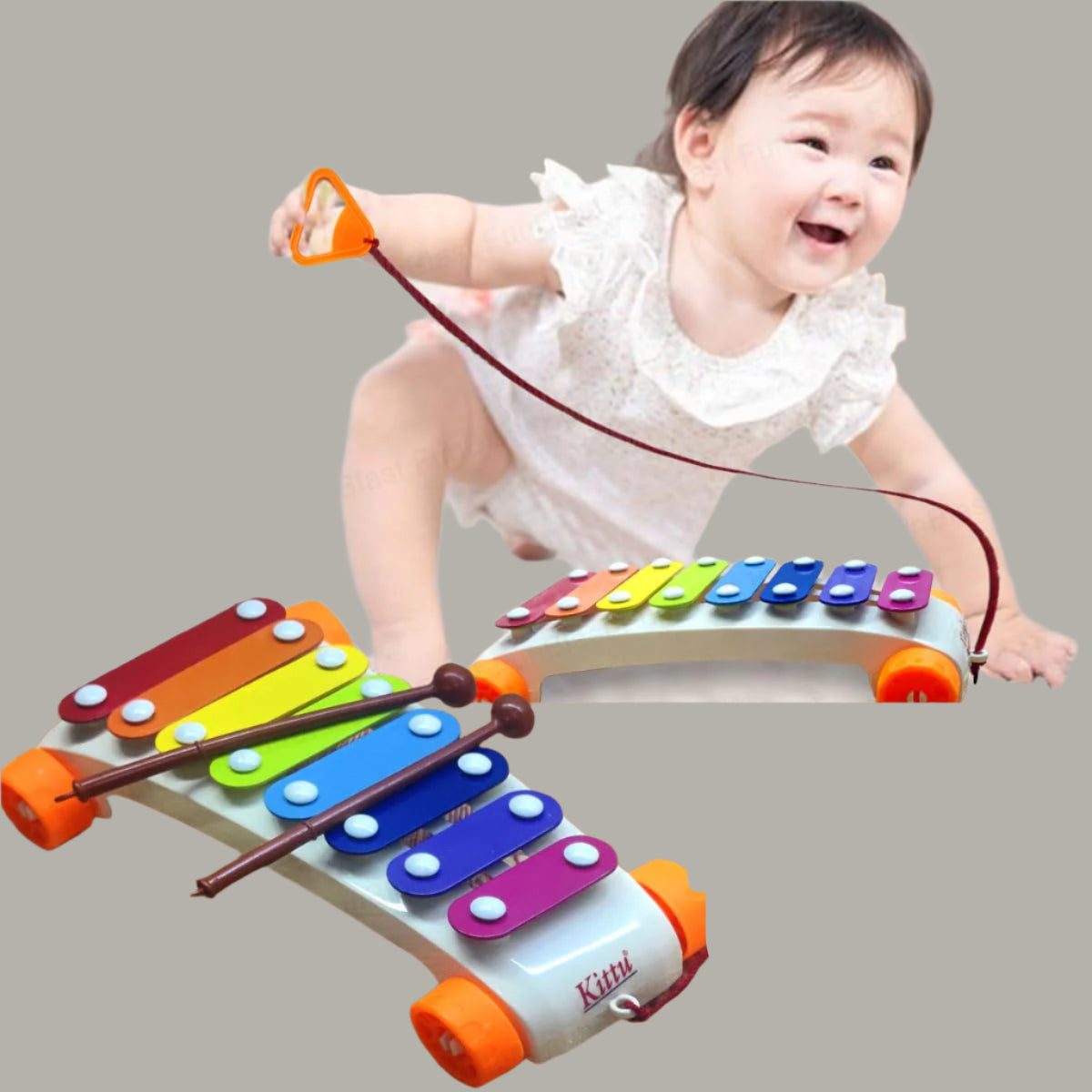 Toystar MelodyWheels | Musical magic in motion - Xylophone pull toy for toddlers - Muzikale magie in beweging - Trekspeelg...