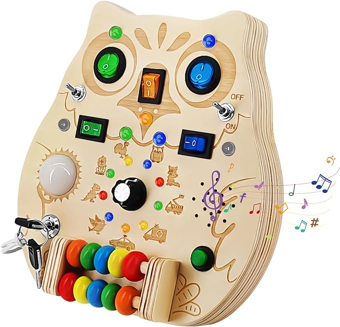Toystar Owl Bright Board | Learn through play - Educational Wooden Game Board - Leer spelenderwijs - Educatief Houten Spee...