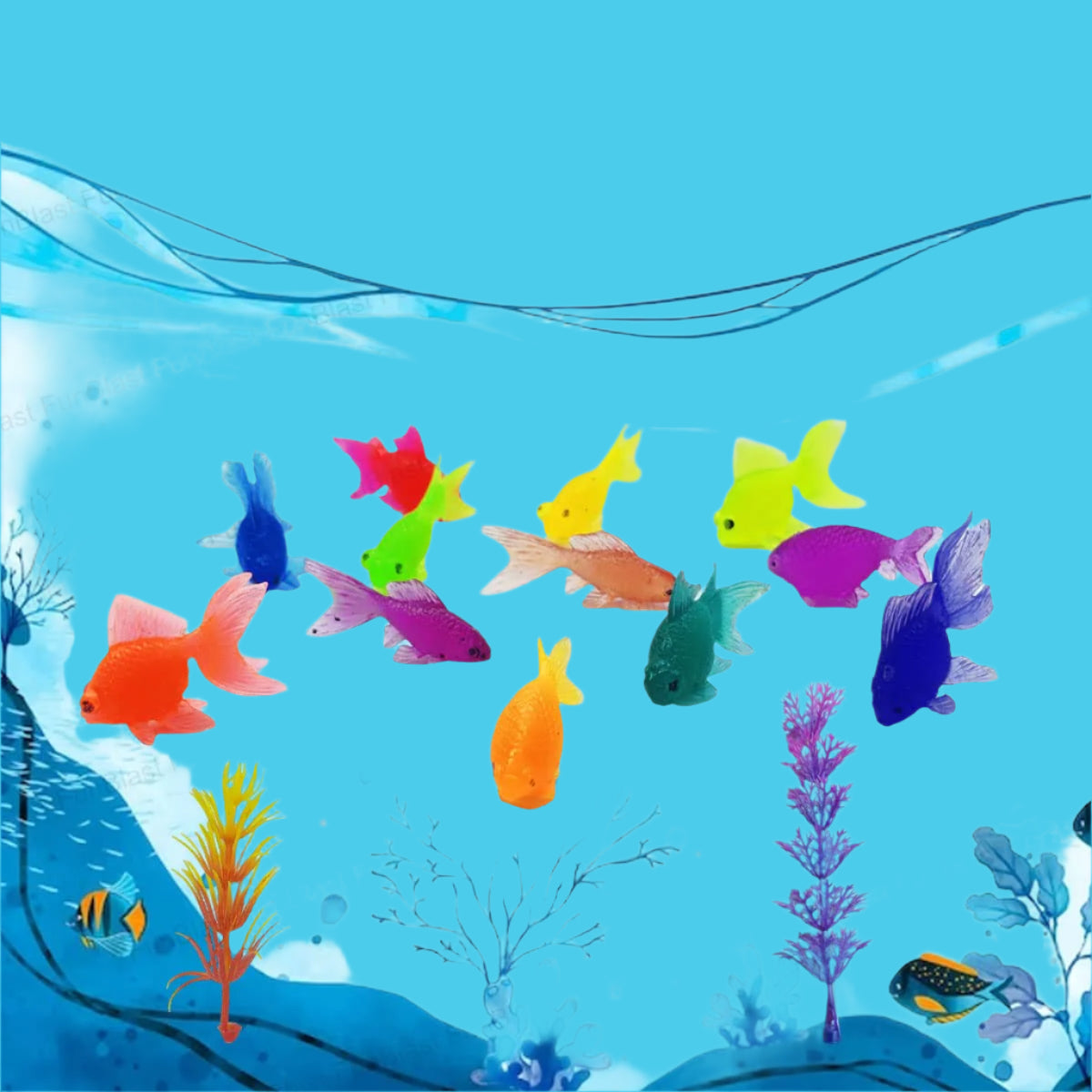 Toystar AquaPals | Splashing fun - Cute rubber fish for bath and water fun - Speels leren - Educatieve muzikale autosleute...