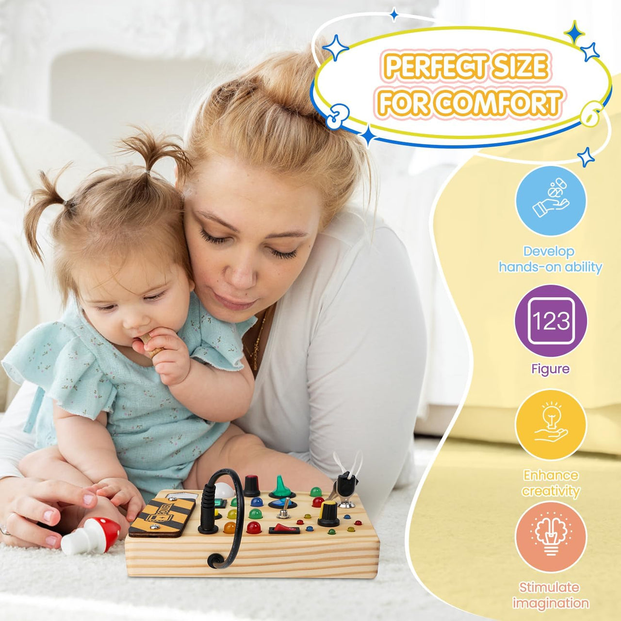Toystar Ecotoys BusyBee Montessori Board | Discover through play - Educational toys for babies - *Ontdek spelenderwijs - E...