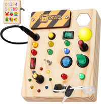 Thumbnail for Toystar EcoToys GlowSwitch | Develop your Toddler's Creativity - Montessori LED Wooden Game Board - Ontwikkel de Creativit...