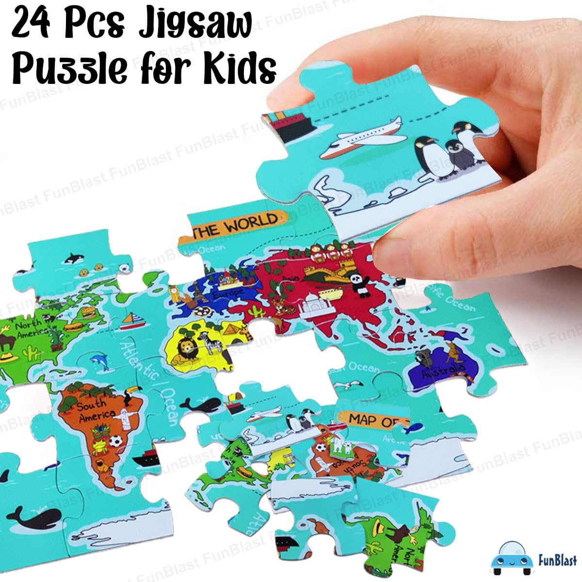 Toystar GeoQuest | Discover the world through play - Educational world map puzzle for children - Bestseller - Ontdek de we...