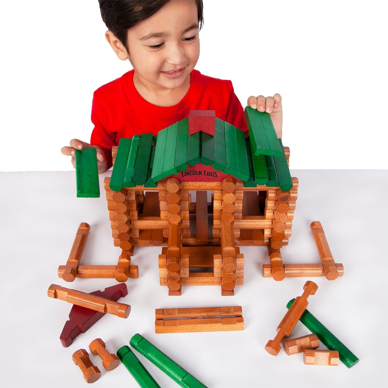 Toystar Lincoln Logs | Build & Create - Classic wooden construction set - Bestseller - Bouw & creëer - Klassieke houten co...