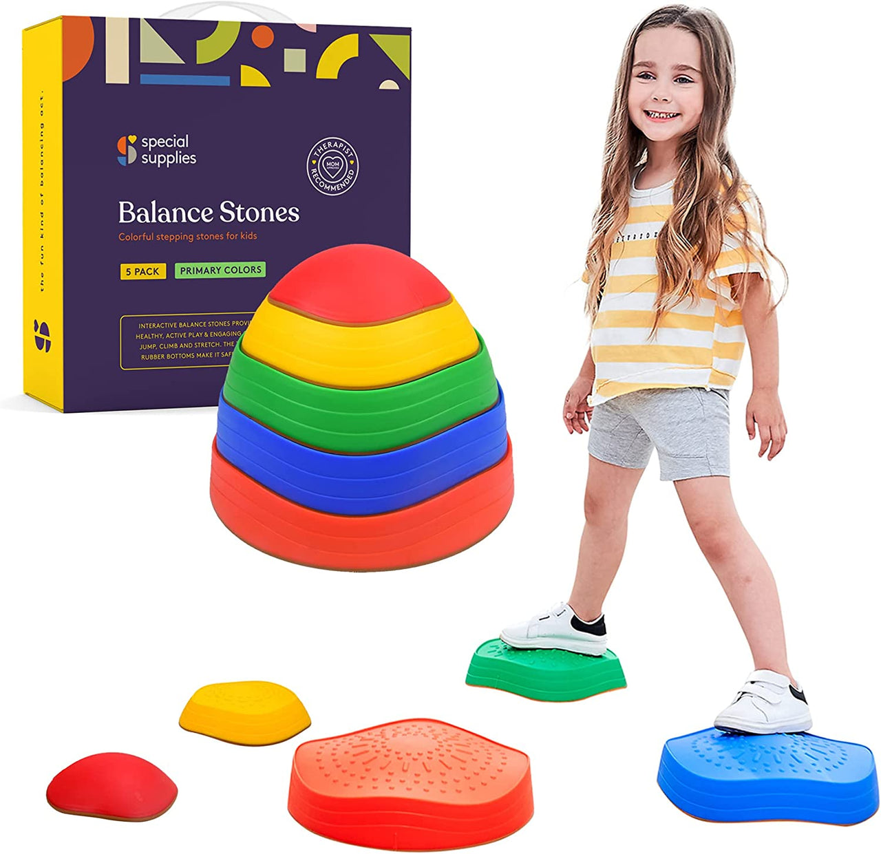 Toystar BalanceWave | Play & Develop - Non-slip balance blocks for children - Speel & Ontwikkel - Non-slip evenwicht blokk...
