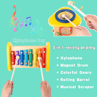 Thumbnail for Toystar EcoToys Melody Triangle | Musical discovery for children - Xylophon and Drum in one - Muzikale ontdekking voor kin...
