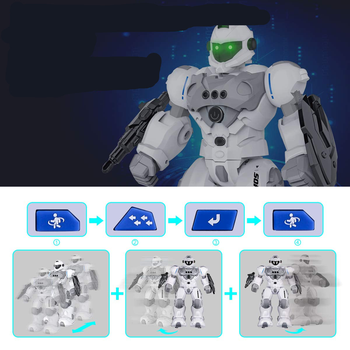 Toystar TechRobo | Interactive gaming fun - Programmable robot with gesture control - Interactieve speelpret - Programmeer...