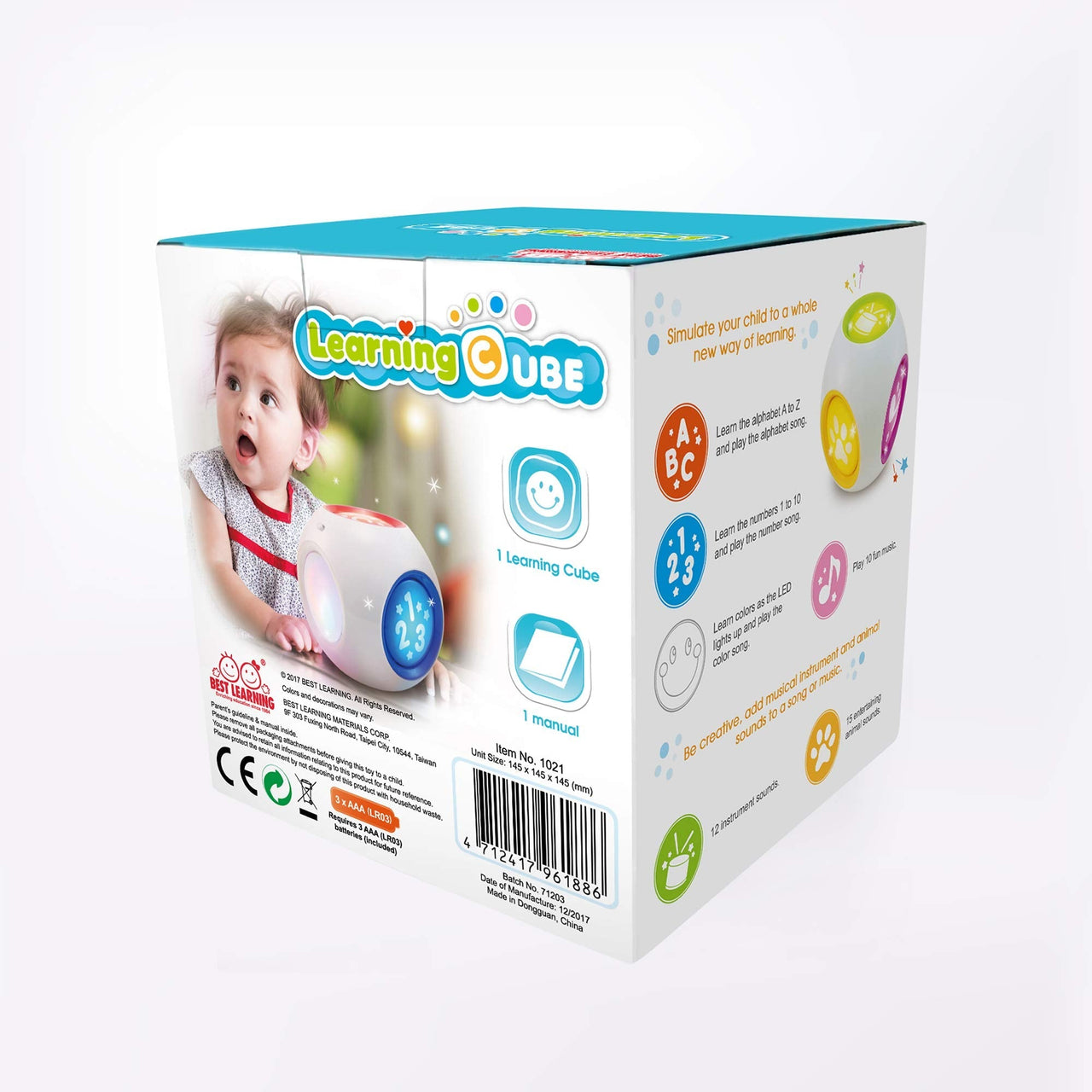 Toystar Learning Cube | Music & Education - Interactive activity block for babies and toddlers - Bestseller - Muziek & edu...