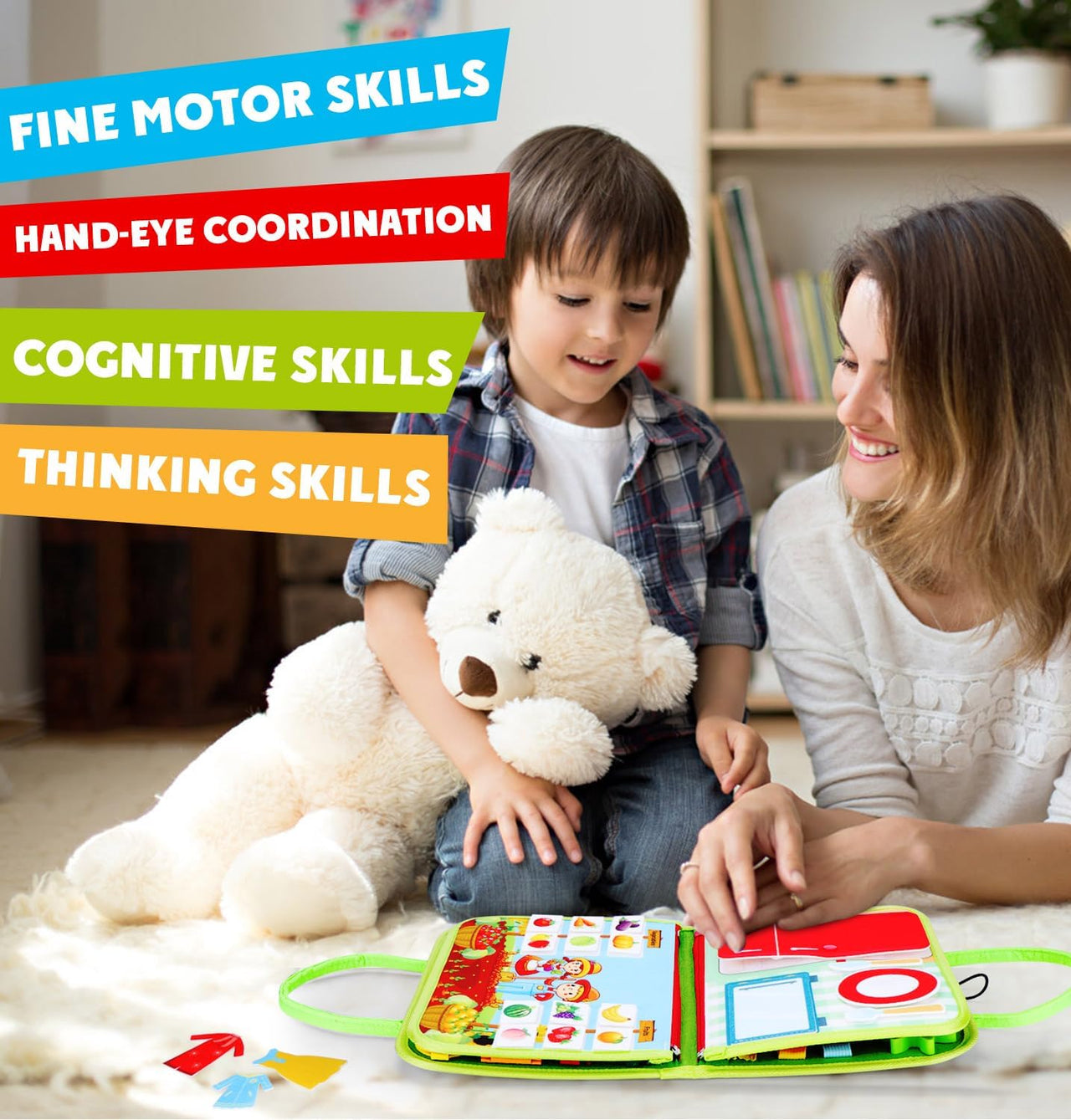 Toystar EduPlay Busy Board | Encourages Learning - Montessori Activity Board for Toddlers - *Stimuleert Leren - Montessori...
