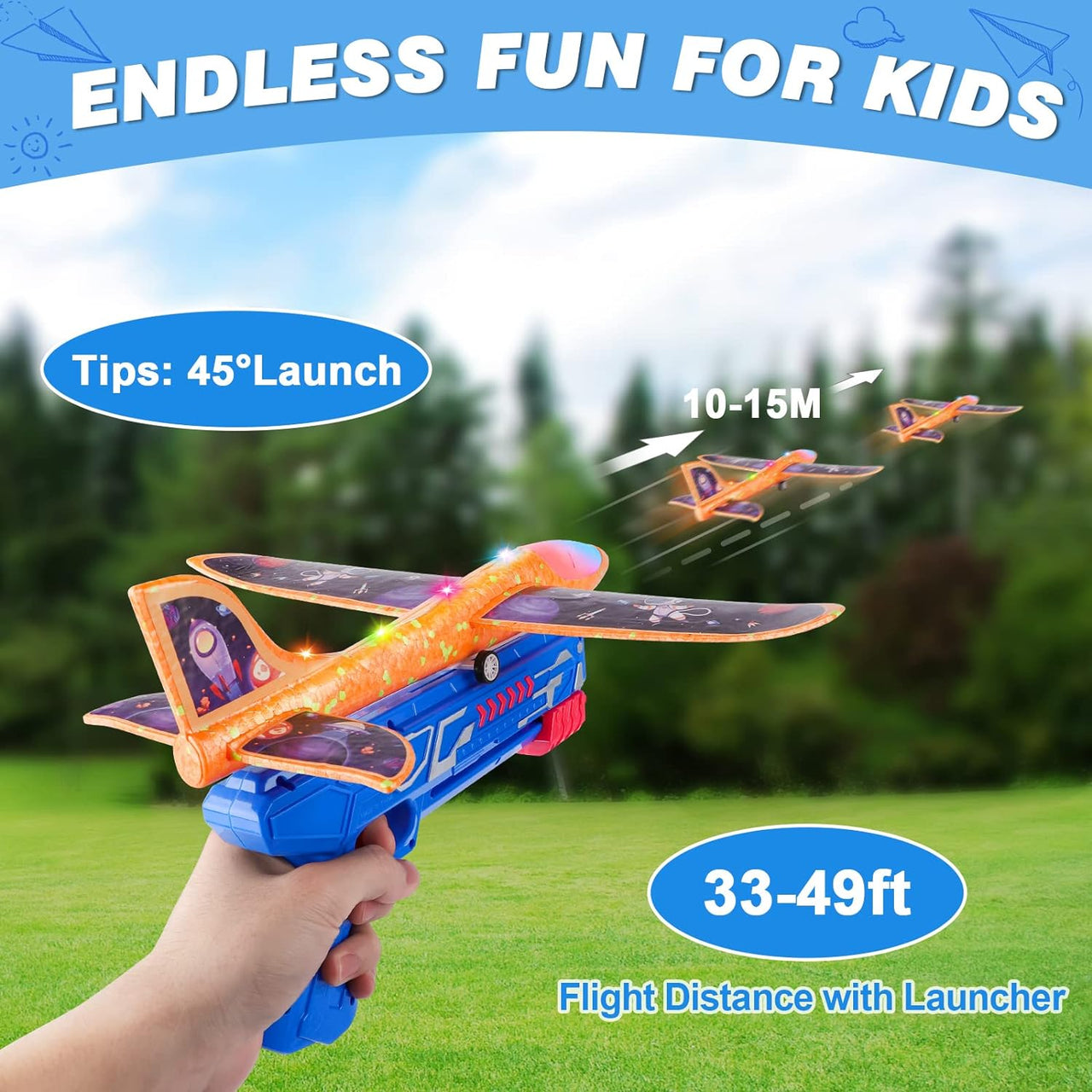Toystar SkyGlide Launcher | Take fun to new heights - Foam Airplane Launcher Playset - Breng plezier naar nieuwe hoogtes -...
