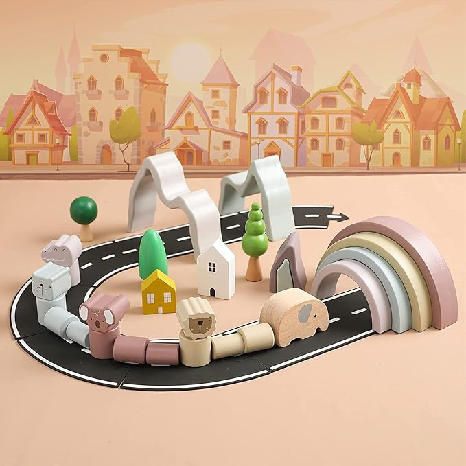 Toystar EcoToys AnimalStack™ | Endless Play and Learning - Montessori animal stacking blocks - Eindeloos Spel en Leren - M...