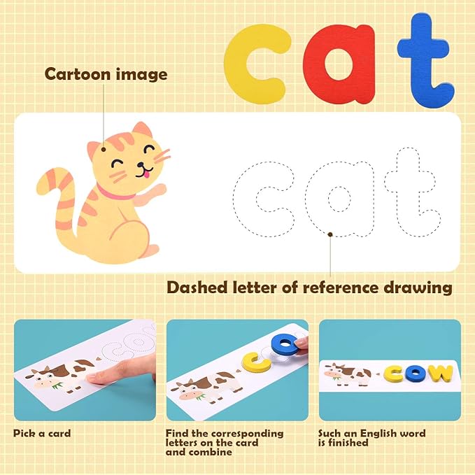 Toystar SpellFun | Learning to read through play – Montessori spelling puzzle - Spelenderwijs leren lezen – Montessori spe...