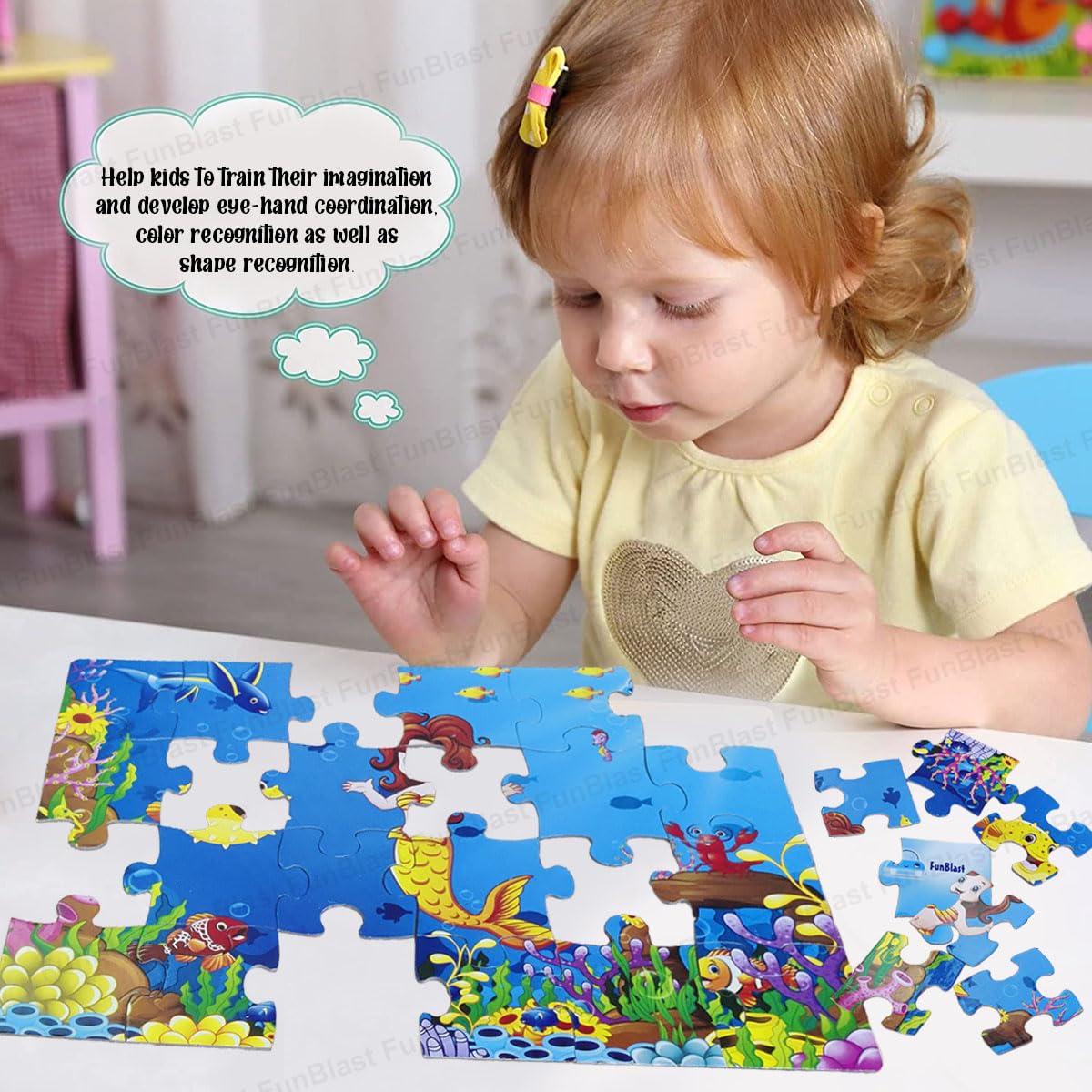 Toystar AquaPuzzle | Enchanting underwater adventures - Wooden mermaid puzzle for children - Betoverende onderwateravontur...