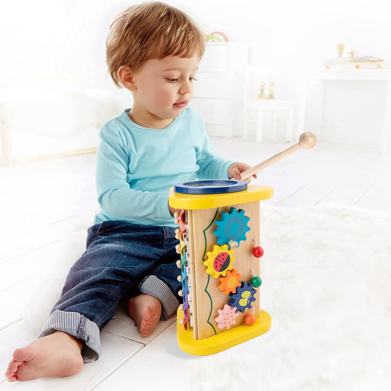 Toystar EcoToys Melody Triangle | Musical discovery for children - Xylophon and Drum in one - Muzikale ontdekking voor kin...