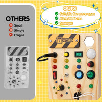 Thumbnail for Toystar EcoToys GlowSwitch | Develop your Toddler's Creativity - Montessori LED Wooden Game Board - Ontwikkel de Creativit...