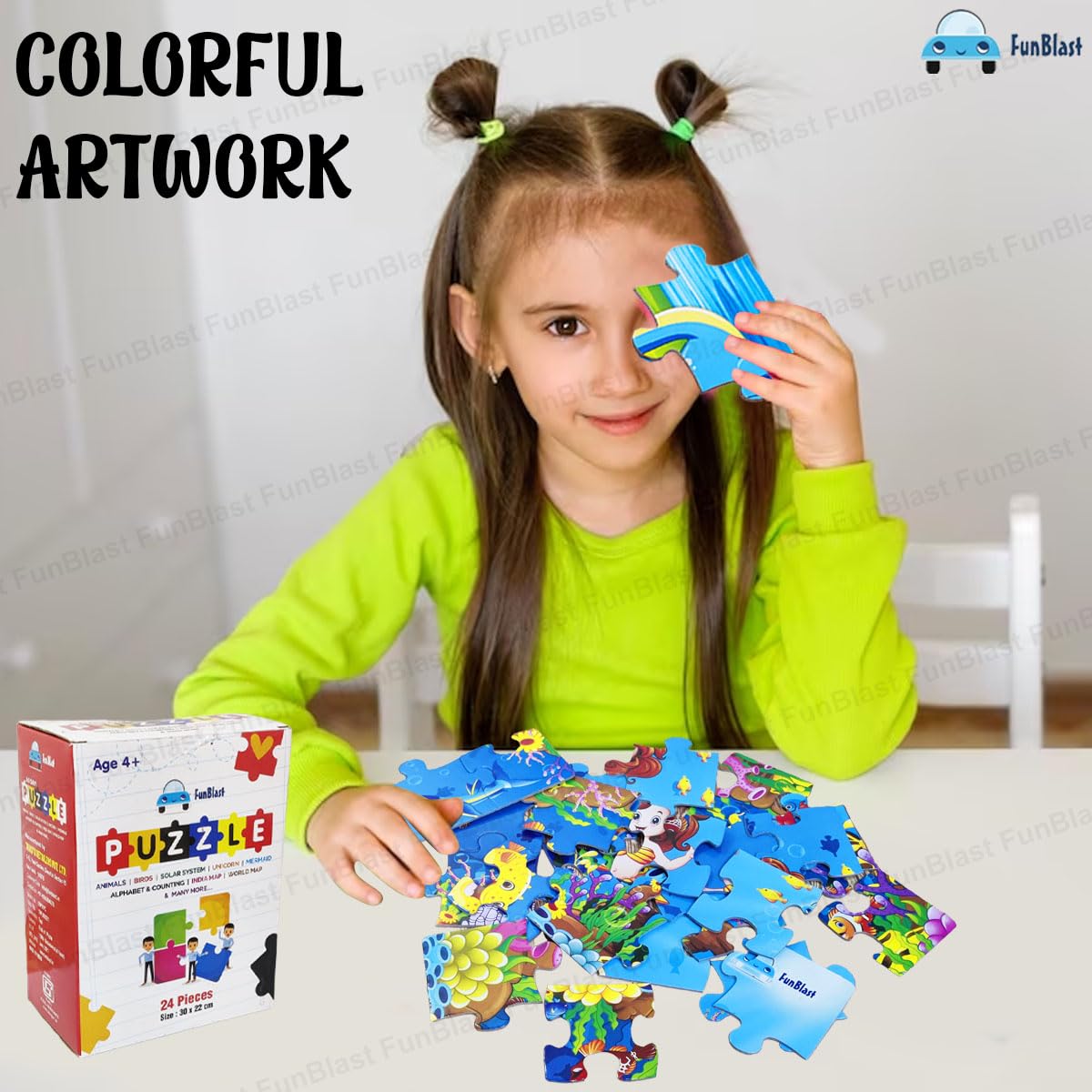 Toystar AquaPuzzle | Enchanting underwater adventures - Wooden mermaid puzzle for children - Betoverende onderwateravontur...