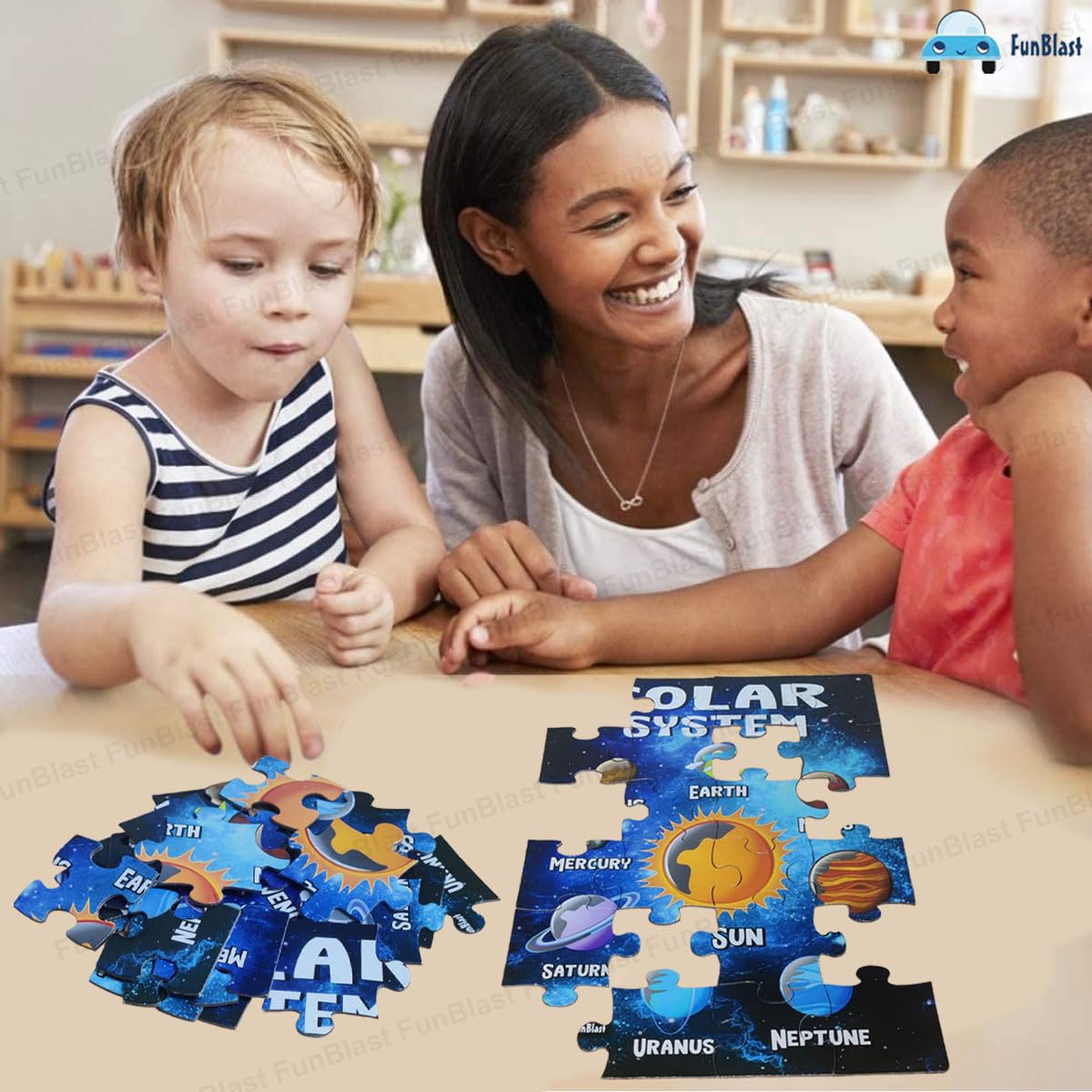 Toystar GalaxyQuest | Discover the universe - Wooden solar system puzzle for children - Ontdek het universum - Houten zonn...