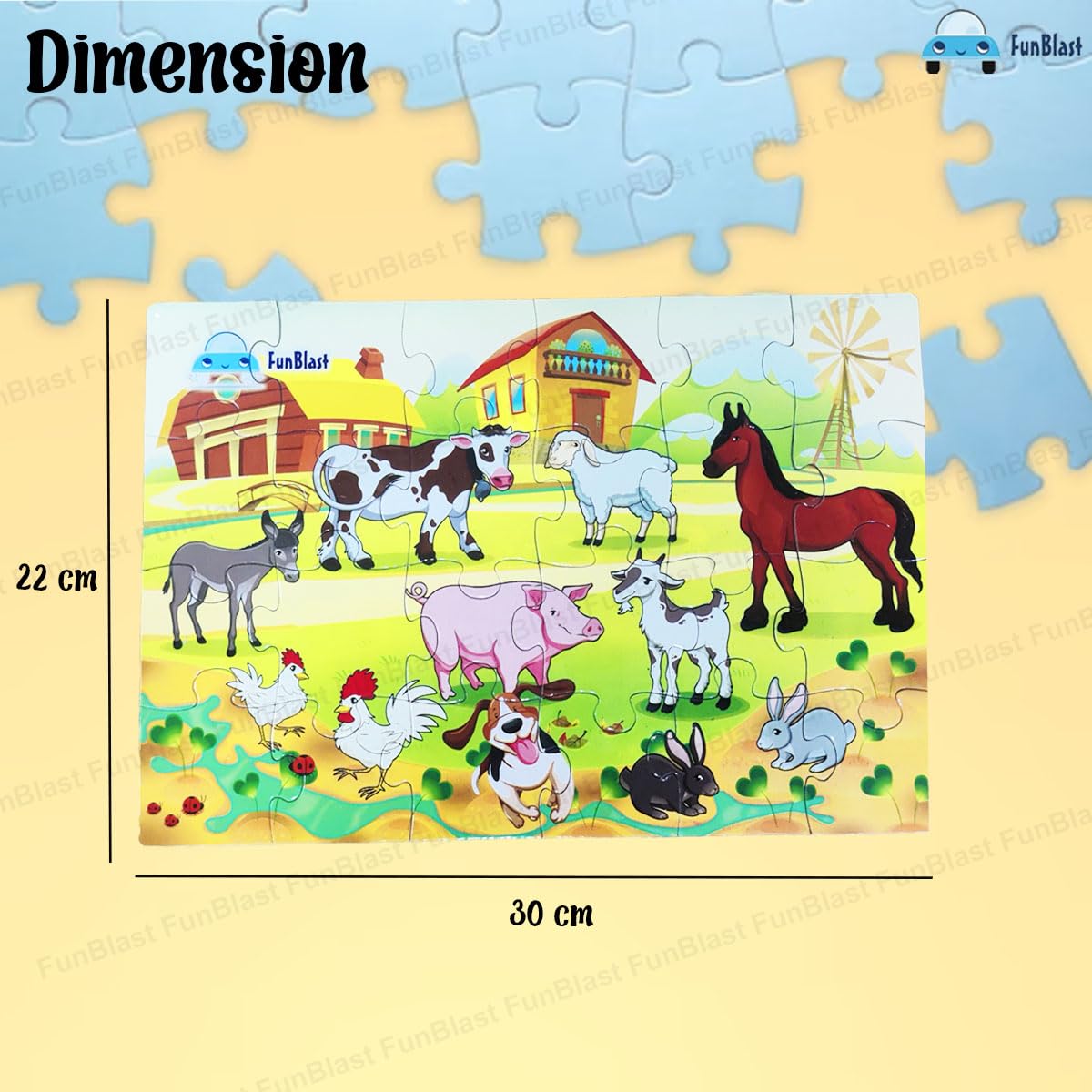 Toystar PuzzleZoo | Educational fun - Wooden animal puzzle for children - Leerzaam speelplezier - Houten dierenpuzzel voor...