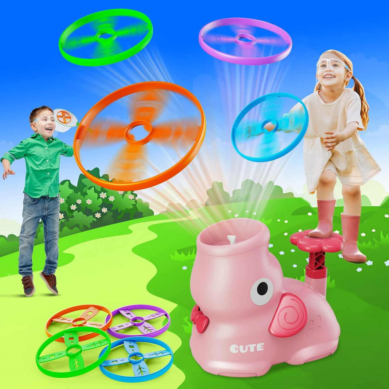 Toystar FlyDisc Pro | Luminous Flying Saucers - Children's Outdoor Toys - Lichtgevende Vliegende Schotels - Kinderspeelgoe...