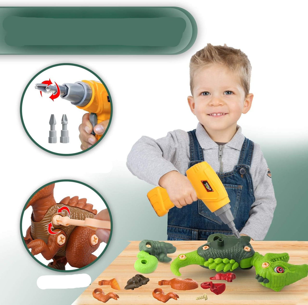 Toystar DinoBuild | Build your own adventure - Educational dinosaur construction set with screws & drill - Bouw je eigen a...