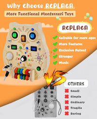 Thumbnail for Toystar Owl Bright Board | Learn through play - Educational Wooden Game Board - Leer spelenderwijs - Educatief Houten Spee...