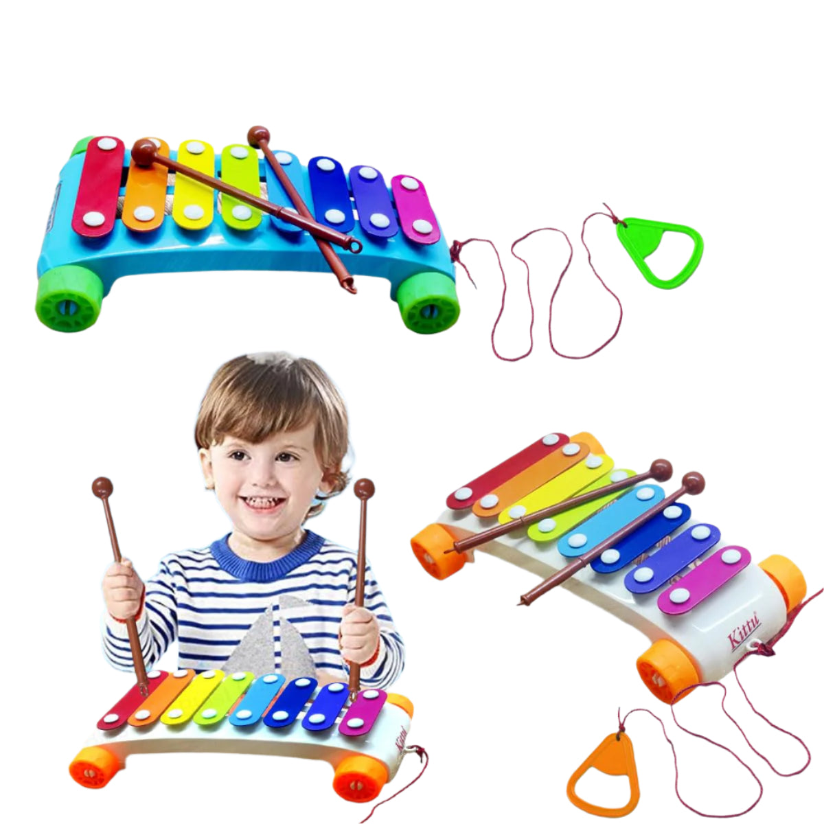 Toystar MelodyWheels | Musical magic in motion - Xylophone pull toy for toddlers - Muzikale magie in beweging - Trekspeelg...