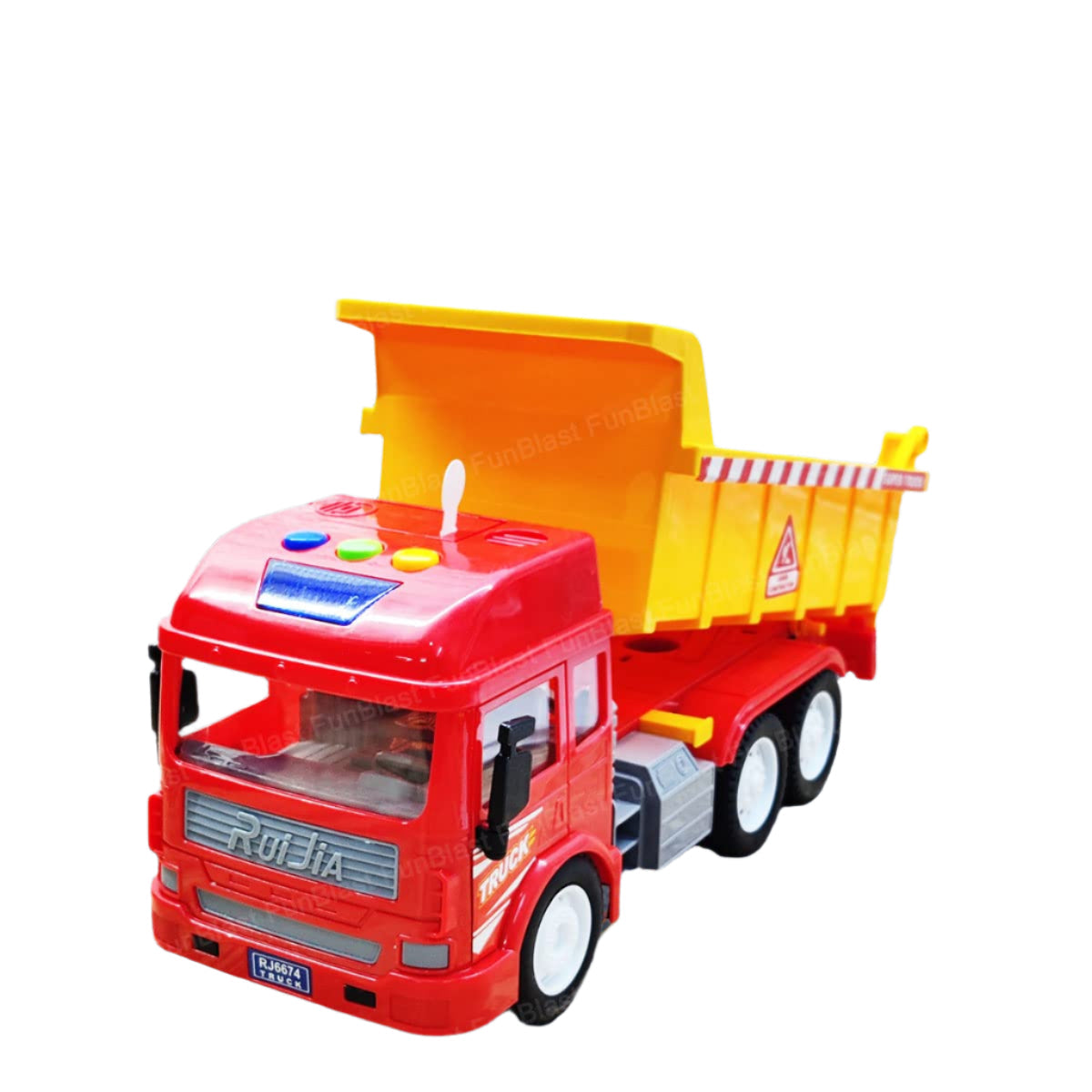 KrachtTruck | Robuust speelplezier - Frictie-aangedreven kiepwagen met licht en geluid voor kinderen