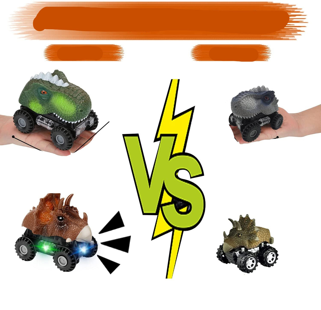 DinoRacers | Brullende actie - Elektrische dinosaurus auto met licht & geluid