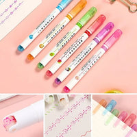 Thumbnail for Multi-Color Highlighter Pen | Colorful Roller Tip Highlighter Set for Creative Minds - 6 Pieces Full of Fun