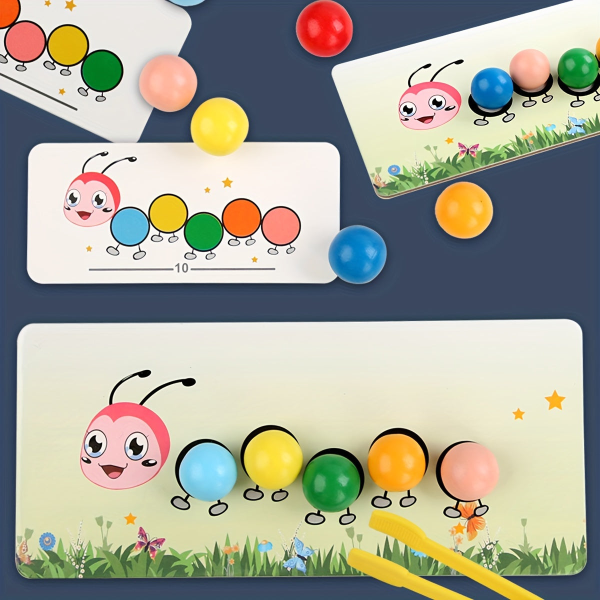 Toystar Ecotoys Rainbow Worm Stack | Playful Stacking - Educational Montessori Stacking Toys - Spelenderwijs Stapelen - Ed...