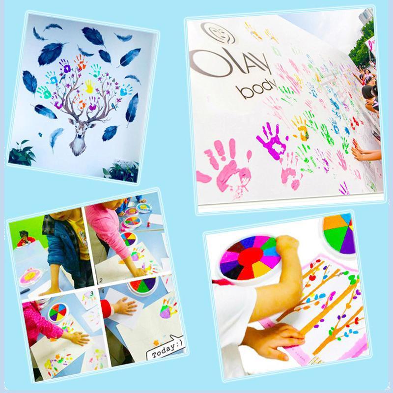 Finger Stamp Painting Set | Stimulates creativity and fun - Ink painting cushion for children