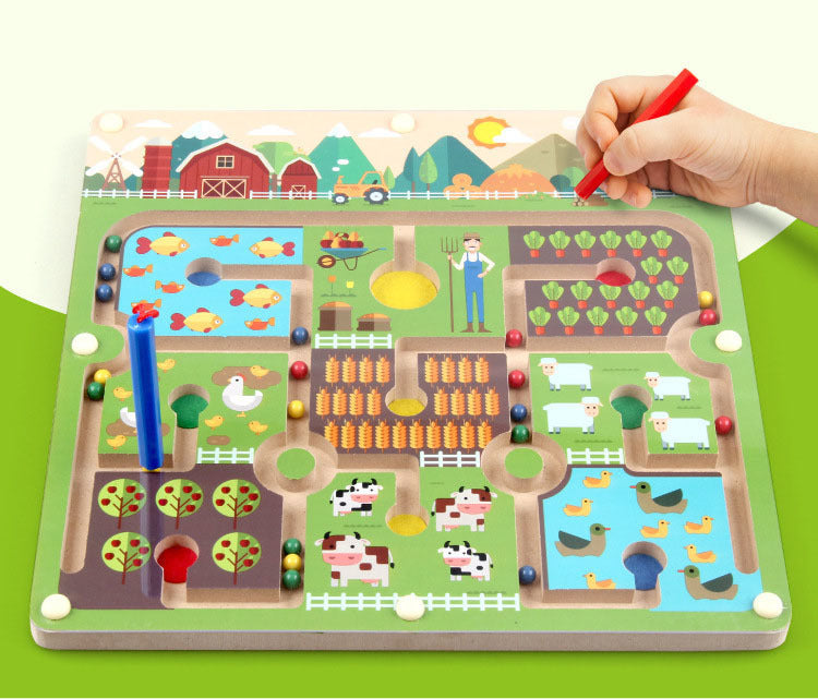 Toystar Ecotoys BrainMaze | Strengthen concentration - Magnetic labyrinth puzzle game for kids - Versterk de concentratie ...