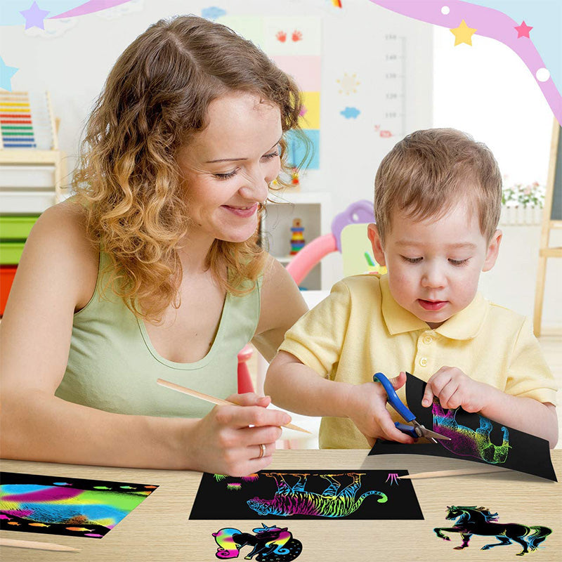 Toystar ColorMagic | Discover the magic of colors - Rainbow scratch paper set - Ontdek de magie van kleuren - Regenboog kr...