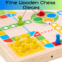 Thumbnail for Toystar EcoToys EduPlay | Educational and Entertaining - Wooden 2-in-1 Board Game for Family Fun - Educatief en Vermakelij...