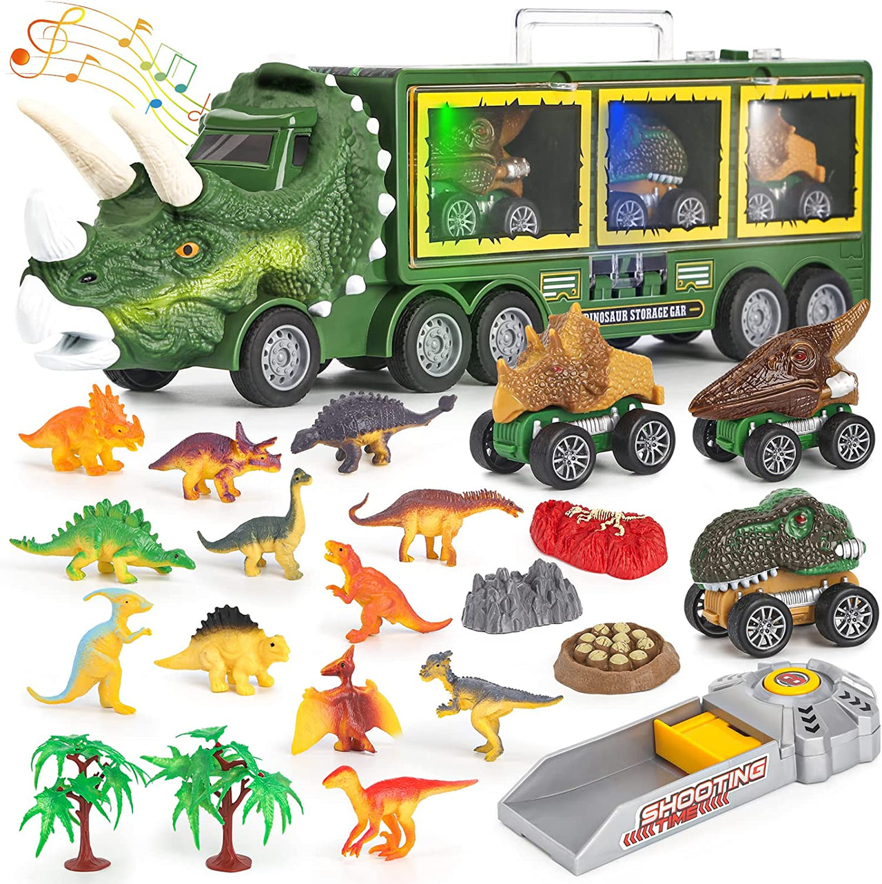 Toystar Dino King Truck | Adventure for Little Explorers - 11-in-1 dinosaur transport - Avontuur voor Kleine Ontdekkers - ...