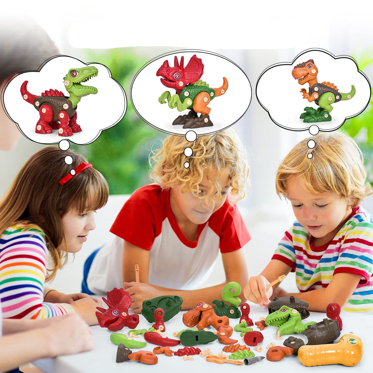 Toystar DinoBuild | Build your own adventure - Educational dinosaur construction set with screws & drill - Bouw je eigen a...