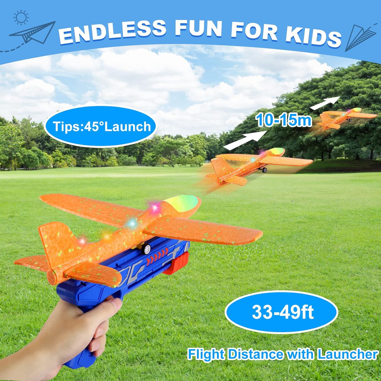 Toystar SkyGlide Launcher | Take fun to new heights - Foam Airplane Launcher Playset - Breng plezier naar nieuwe hoogtes -...