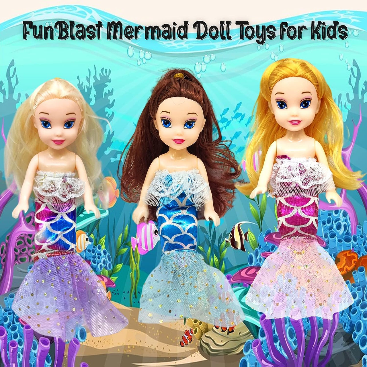 Toystar AquaPrincess | Enchanting play fun - Set of cute mermaid dolls for creative adventures - Betoverend speelplezier -...
