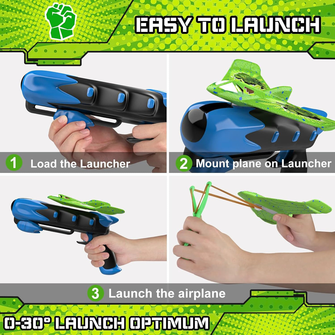 Toystar SkyGlide Launcher | Take fun to new heights - Foam Airplane Launcher Playset - Breng plezier naar nieuwe hoogtes -...
