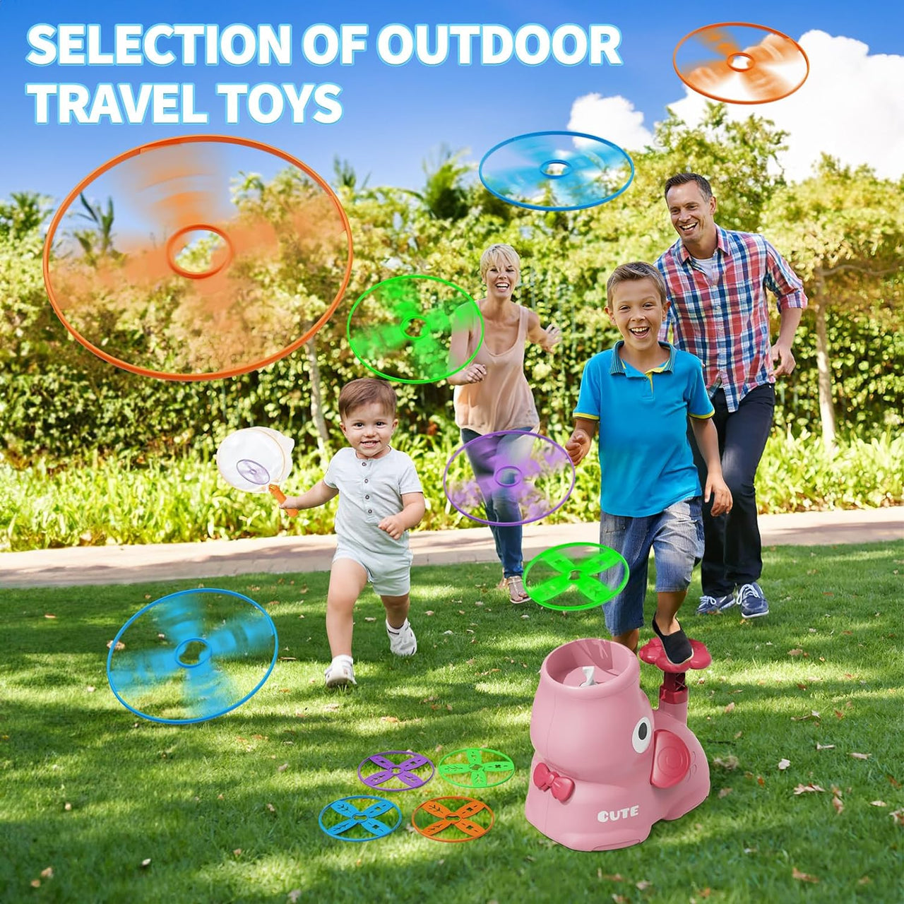 Toystar AirZoom Launcher | Take playing fun to new heights - Flying Saucer Playset - Breng speelplezier naar nieuwe hoogte...