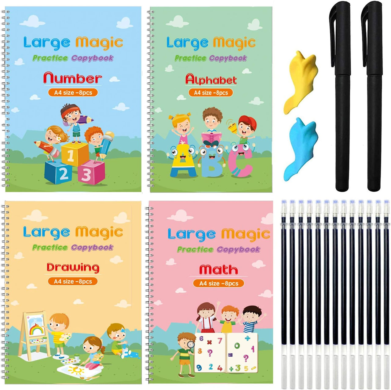 ABC Reusable Writing Books | Discover fun in learning - Practice Alphabet and Colors