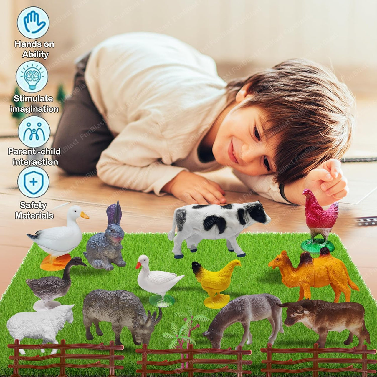Toystar Farm Animals | Get to know farm animals - Educational animal figures play set for children - Leer boerderijdieren ...