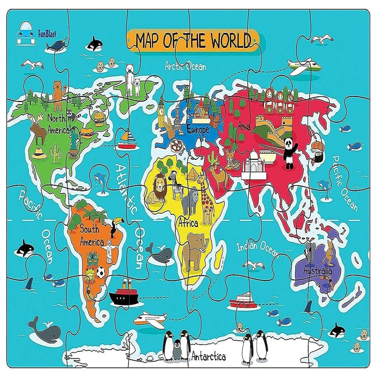 Toystar GeoQuest | Discover the world through play - Educational world map puzzle for children - Bestseller - Ontdek de we...