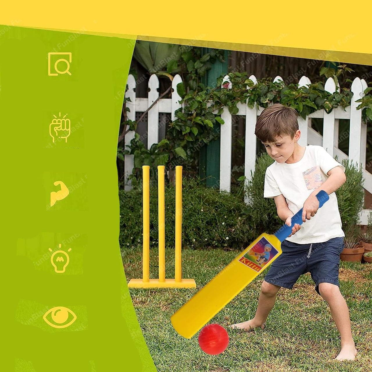 Toystar BatBoy | Hit a home run - Complete plastic cricket set for children - Sla een homerun - Complete kunststof cricket...
