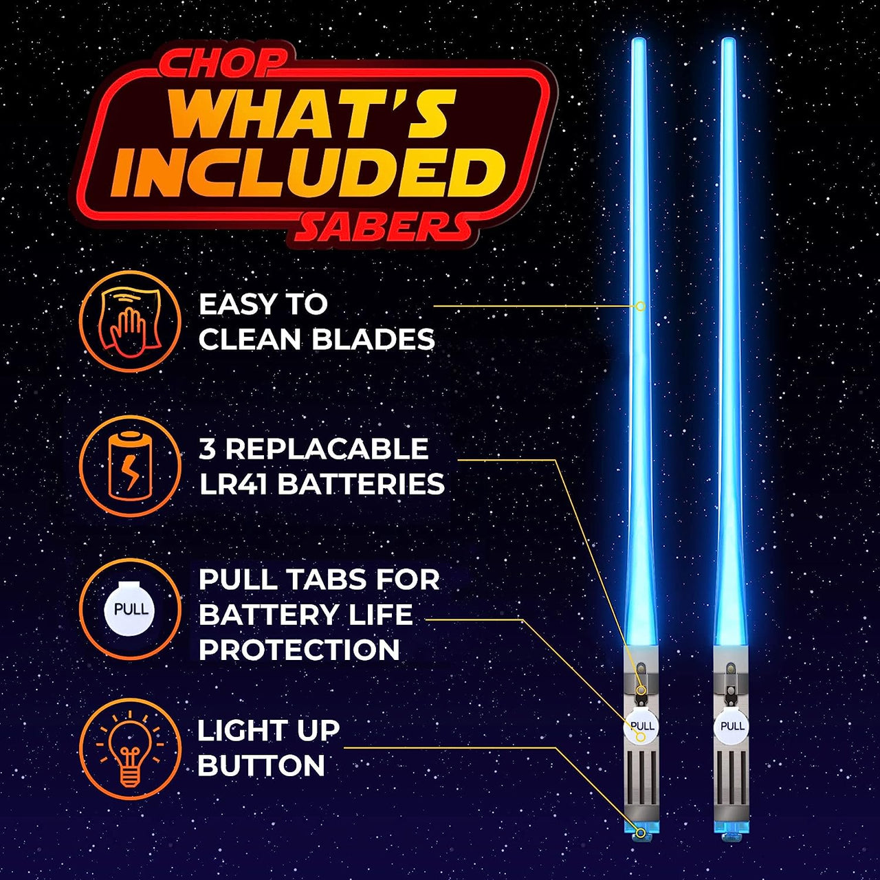 Toystar Galaxy Sticks | Make every meal epic - Illuminated Chopsticks - Maak elke maaltijd episch - Verlichte eetstokjes (7)